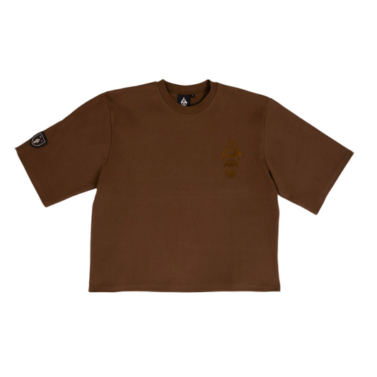 All Natural Ape The Don Oversized Drop Shoulder Tee- Brown
